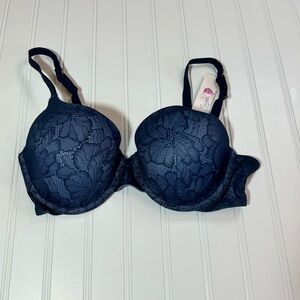 Secret Treasures 34C Navy Lace Bra NWT
